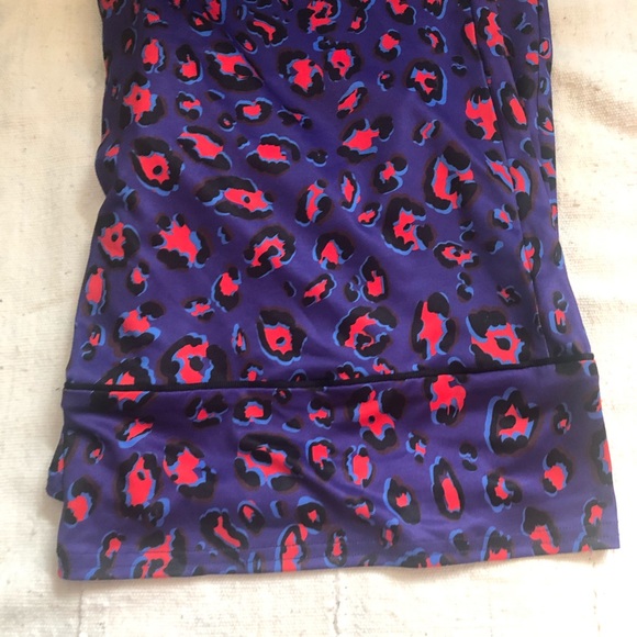 Terez Electric Cheetah Wide Leg Pants Blue Purple - Picture 16 of 16